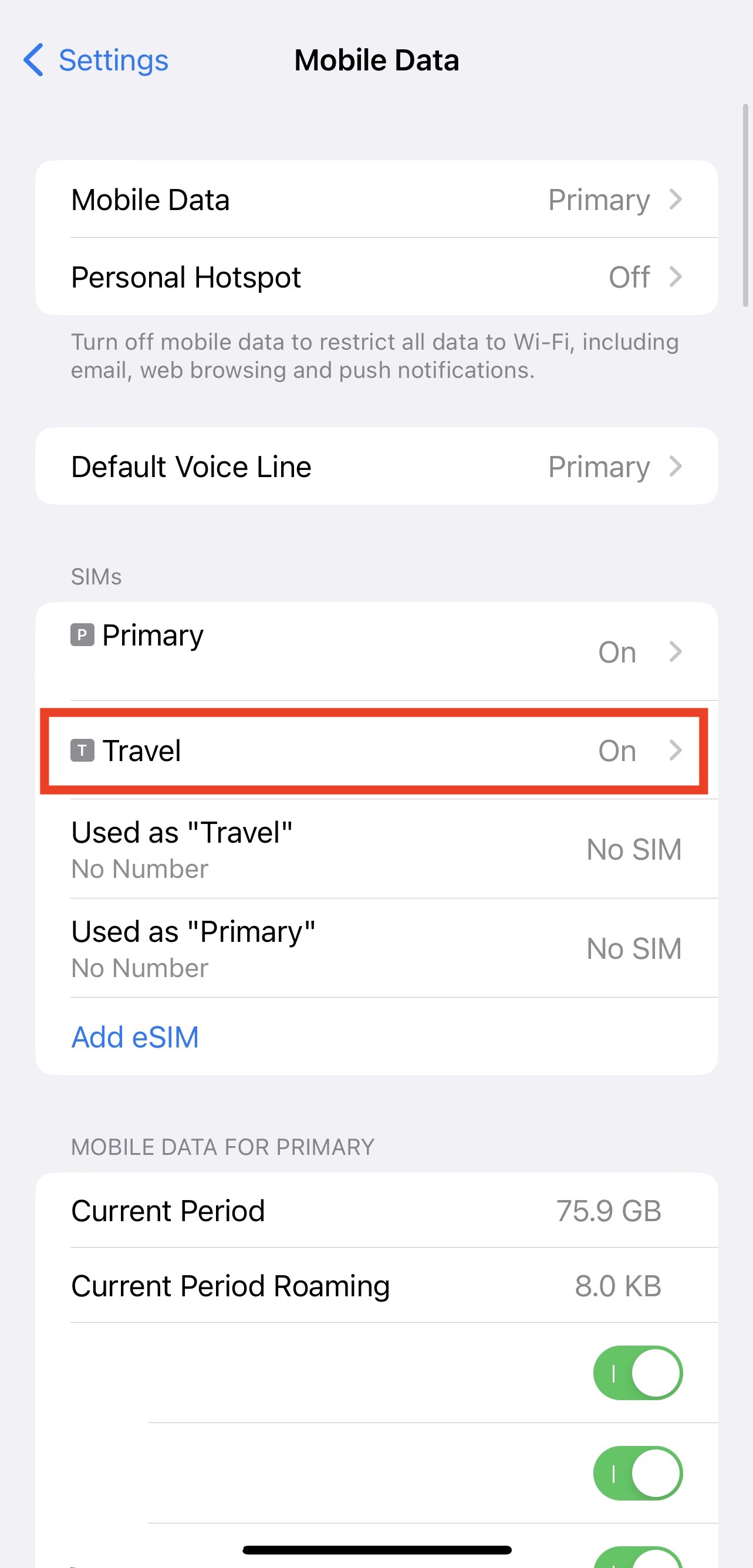 Turning Data Roaming on / off on Apple (iOS) device Icelandair